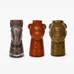 VASE OPAL LION OLIVE