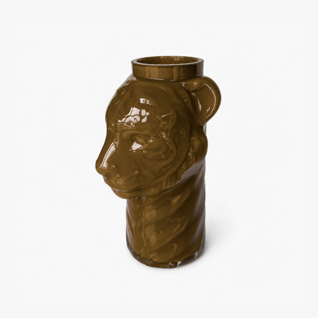 VASE OPAL LION OLIVE